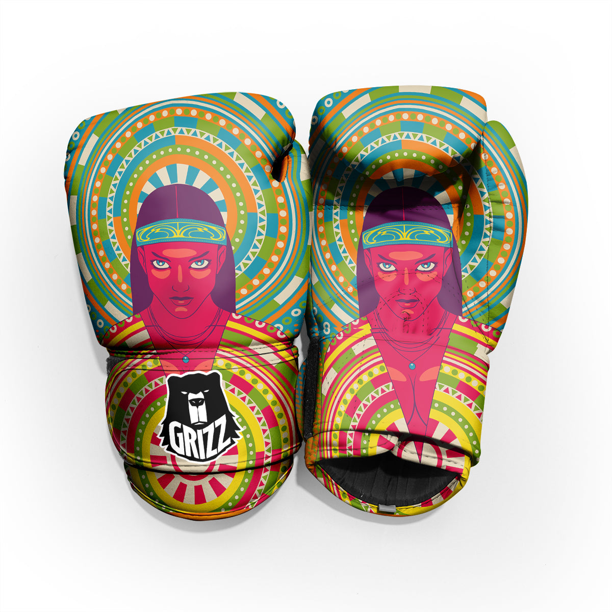 Abstract Psychedelic Women Print Pro Boxing Glove