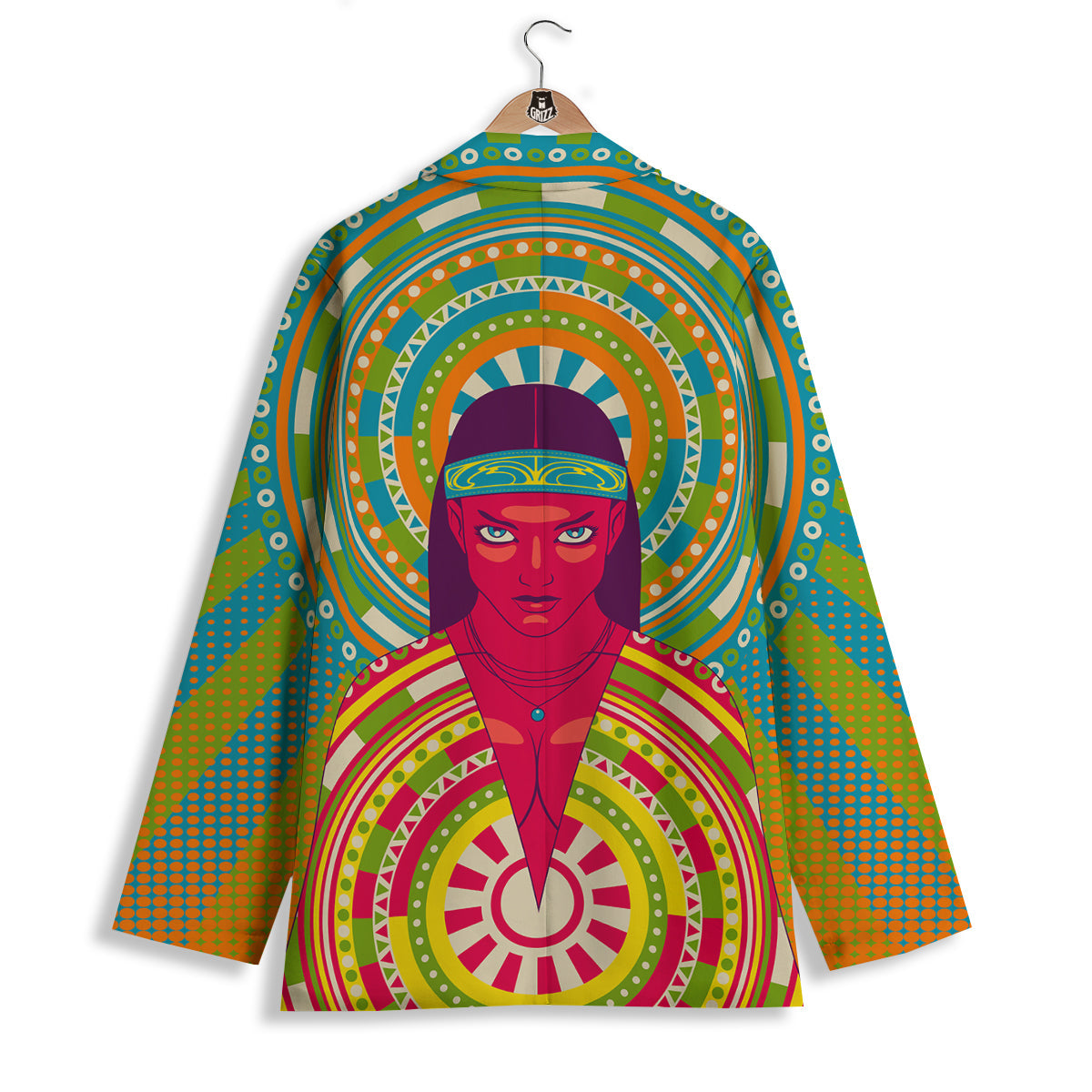 Abstract Psychedelic Women Print Women's Blazer-grizzshop