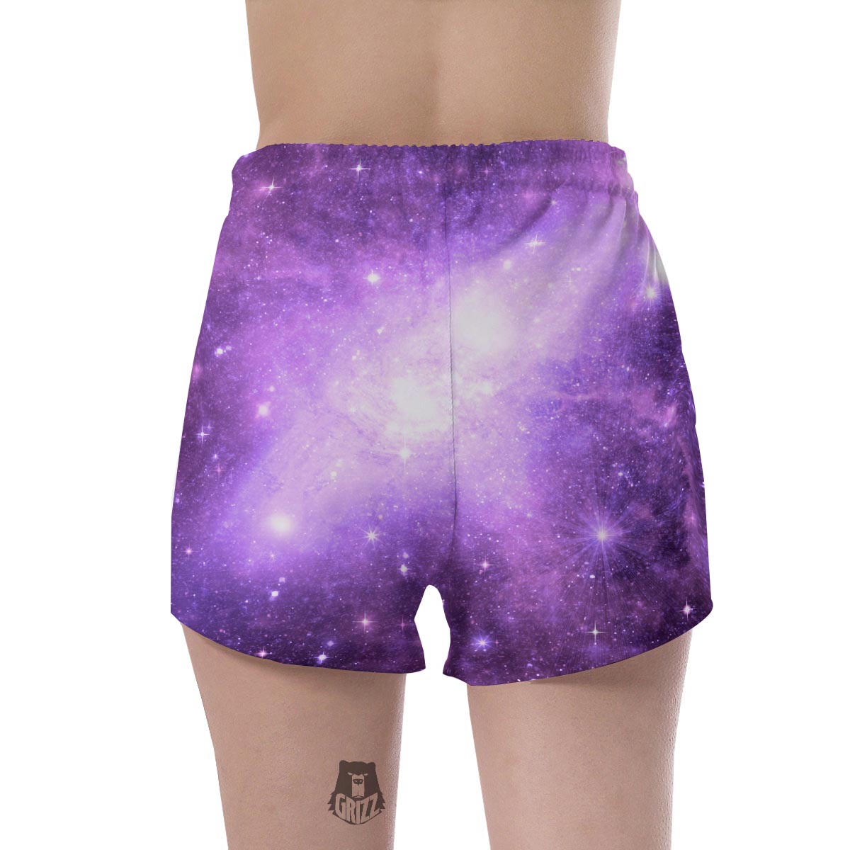 Abstract Purple Galaxy Space Women's Shorts-grizzshop
