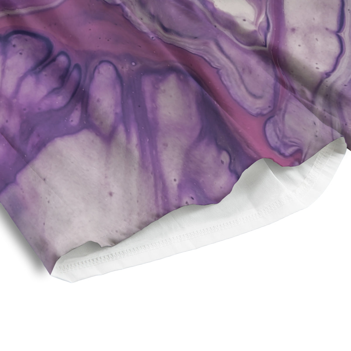 Abstract Purple Liquid Marble Print Men's Athletic Shorts