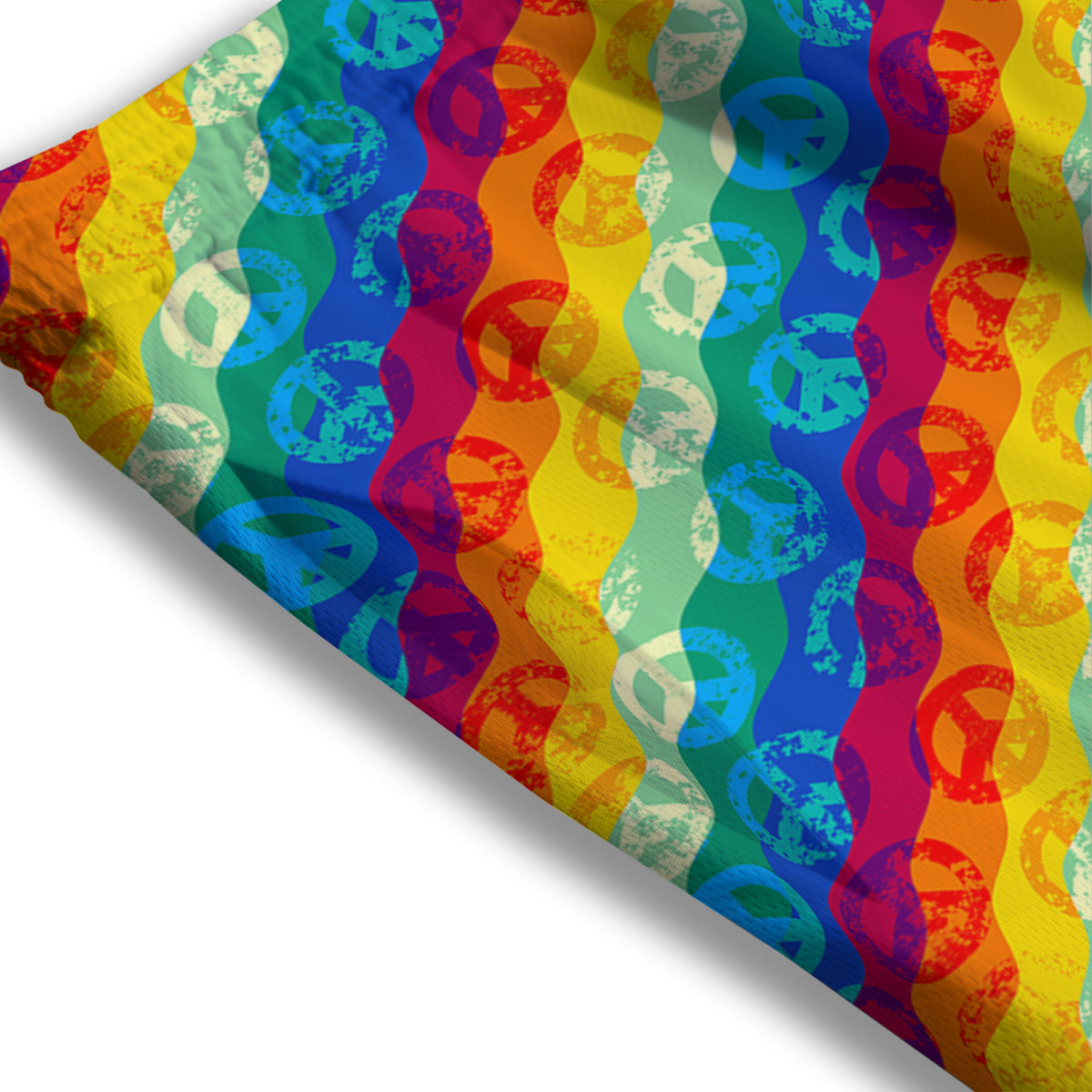 Abstract Rainbow Peace Signs And LGBT Print Pattern Mesh Shorts-grizzshop