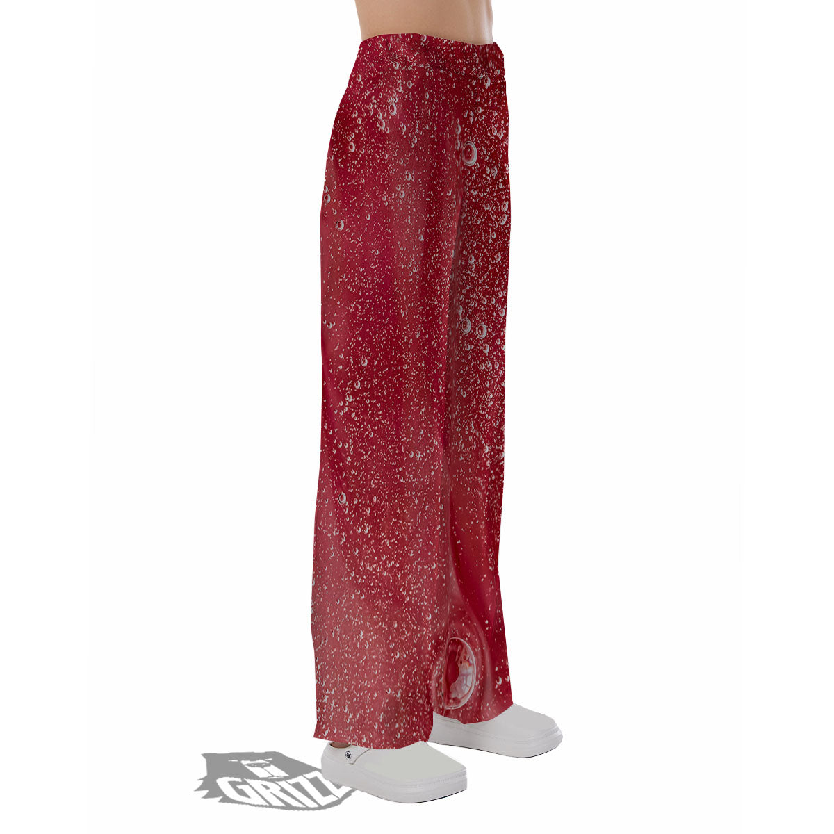 Abstract Red Liquid Pajama Pants-grizzshop