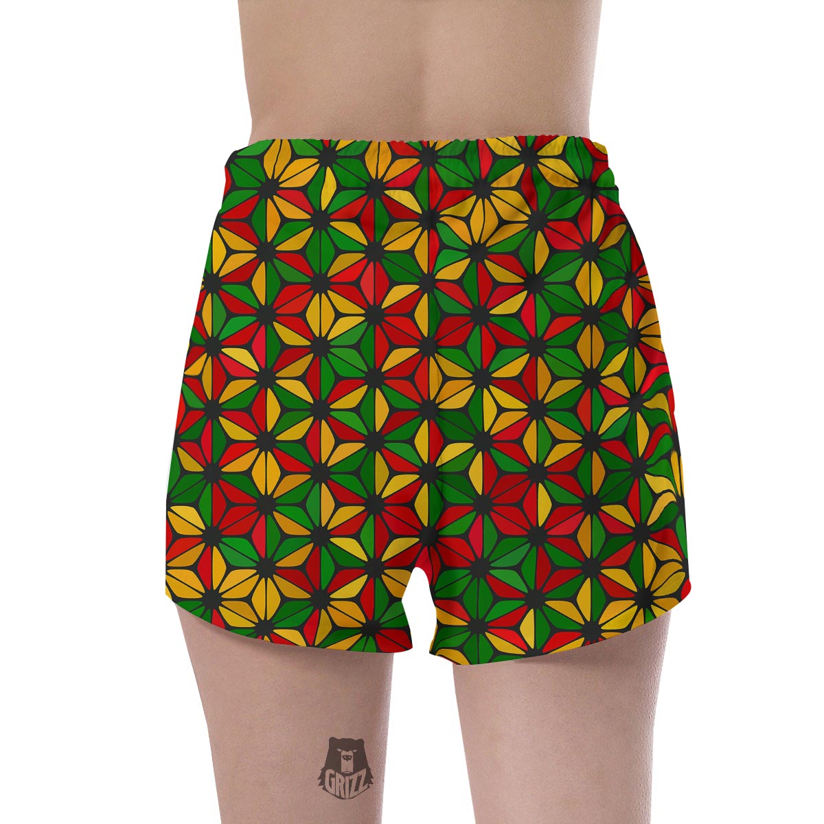 Abstract Reggae Rasta Women's Shorts-grizzshop
