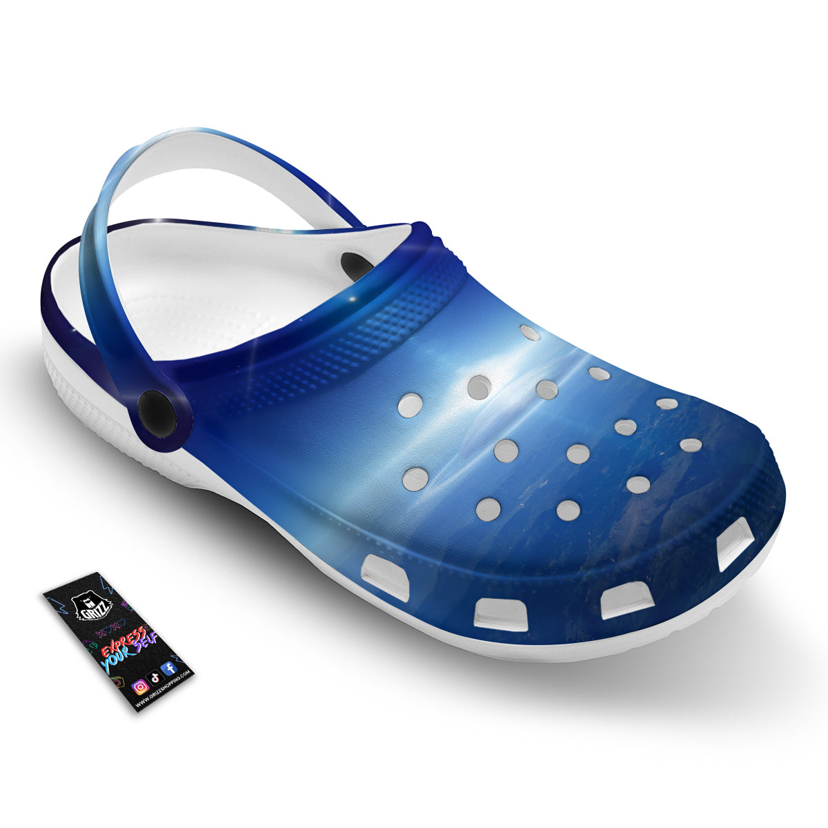 Abstract Sci Fi On Earth Print Clog-grizzshop