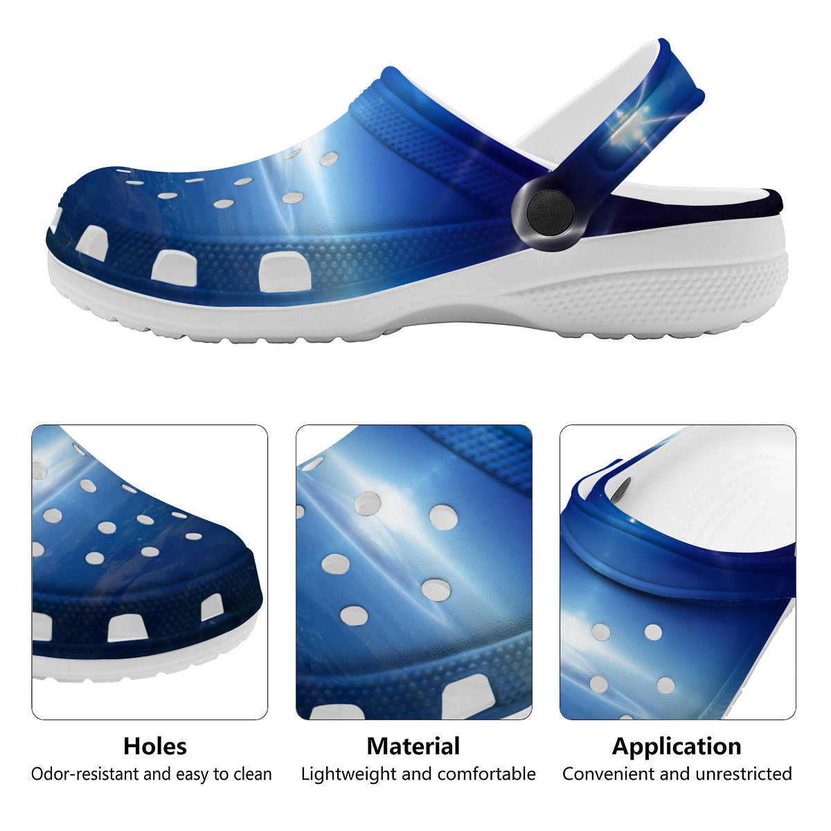 Abstract Sci Fi On Earth Print Clog-grizzshop