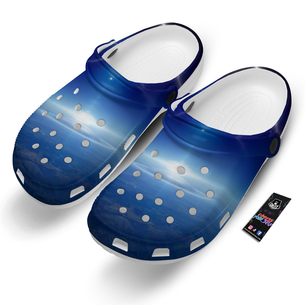 Abstract Sci Fi On Earth Print Clog-grizzshop