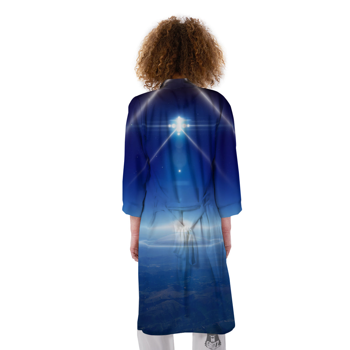 Abstract Sci Fi On Earth Print Kimono-grizzshop