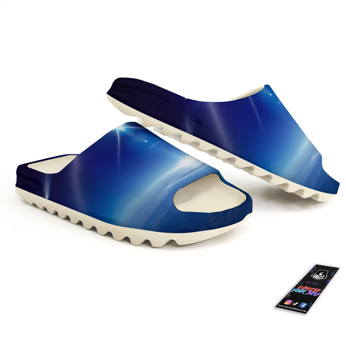 Abstract Sci Fi On Earth Print Sandals-grizzshop