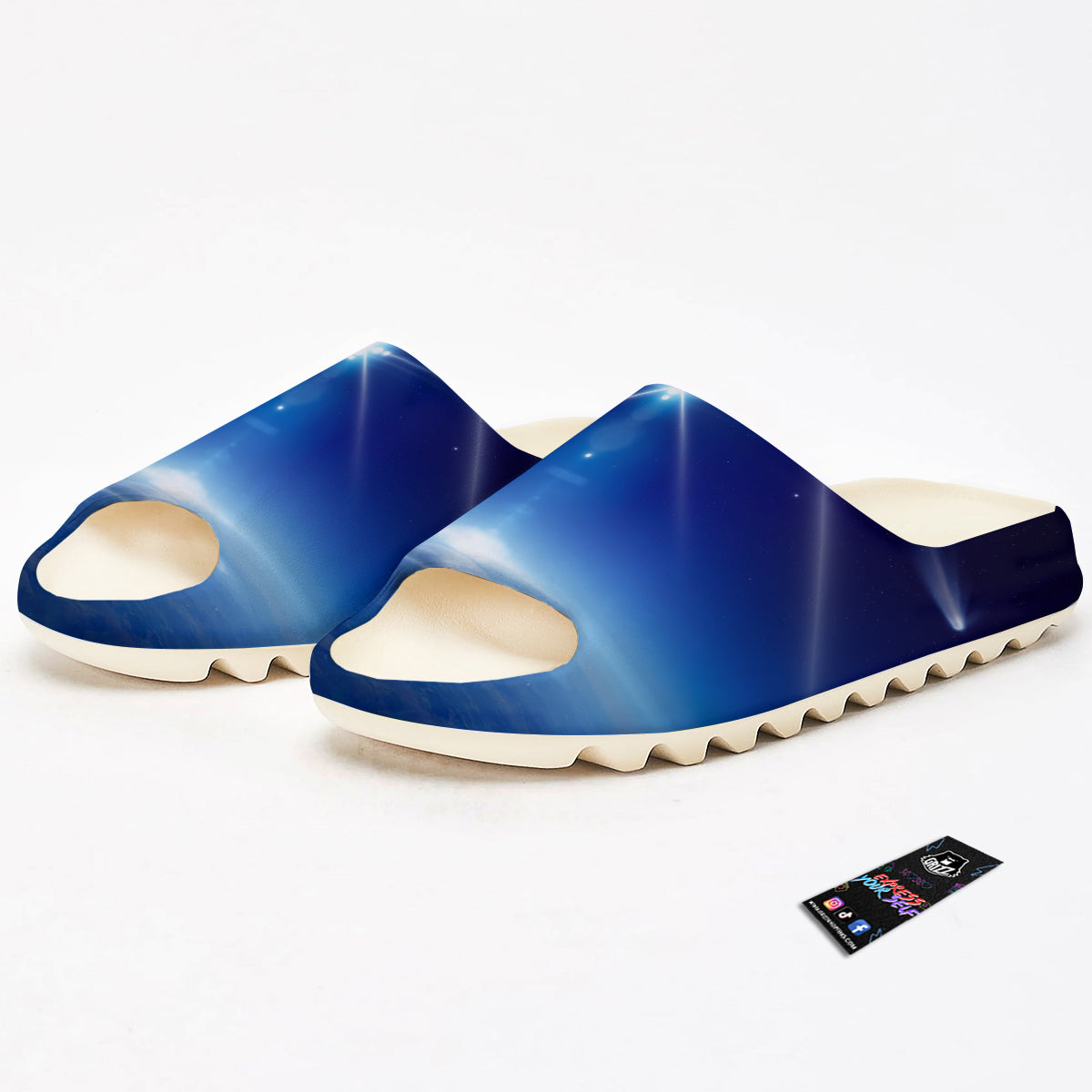 Abstract Sci Fi On Earth Print Sandals-grizzshop