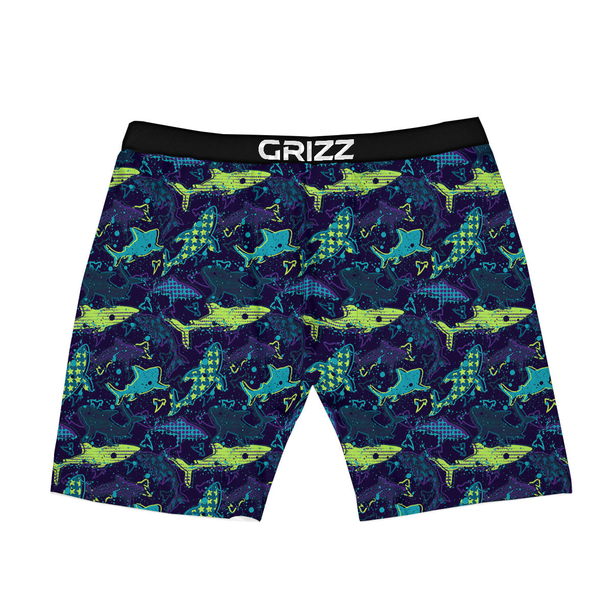 Abstract Shark Print Pattern Boxer Briefs-grizzshop