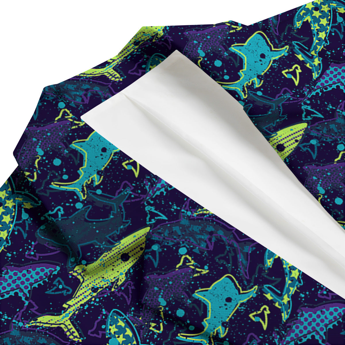 Abstract Shark Print Pattern Men's Blazer-grizzshop