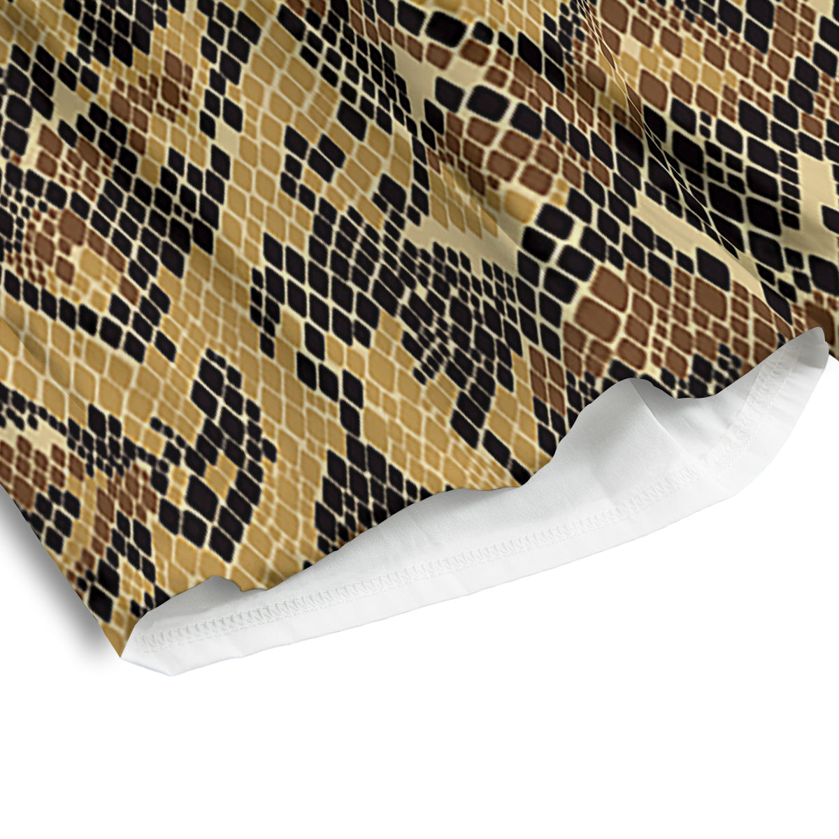 Abstract Snake Skin Print Men's Athletic Shorts