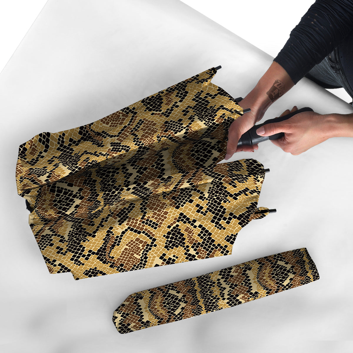 Abstract Snake Skin Print Umbrella-grizzshop