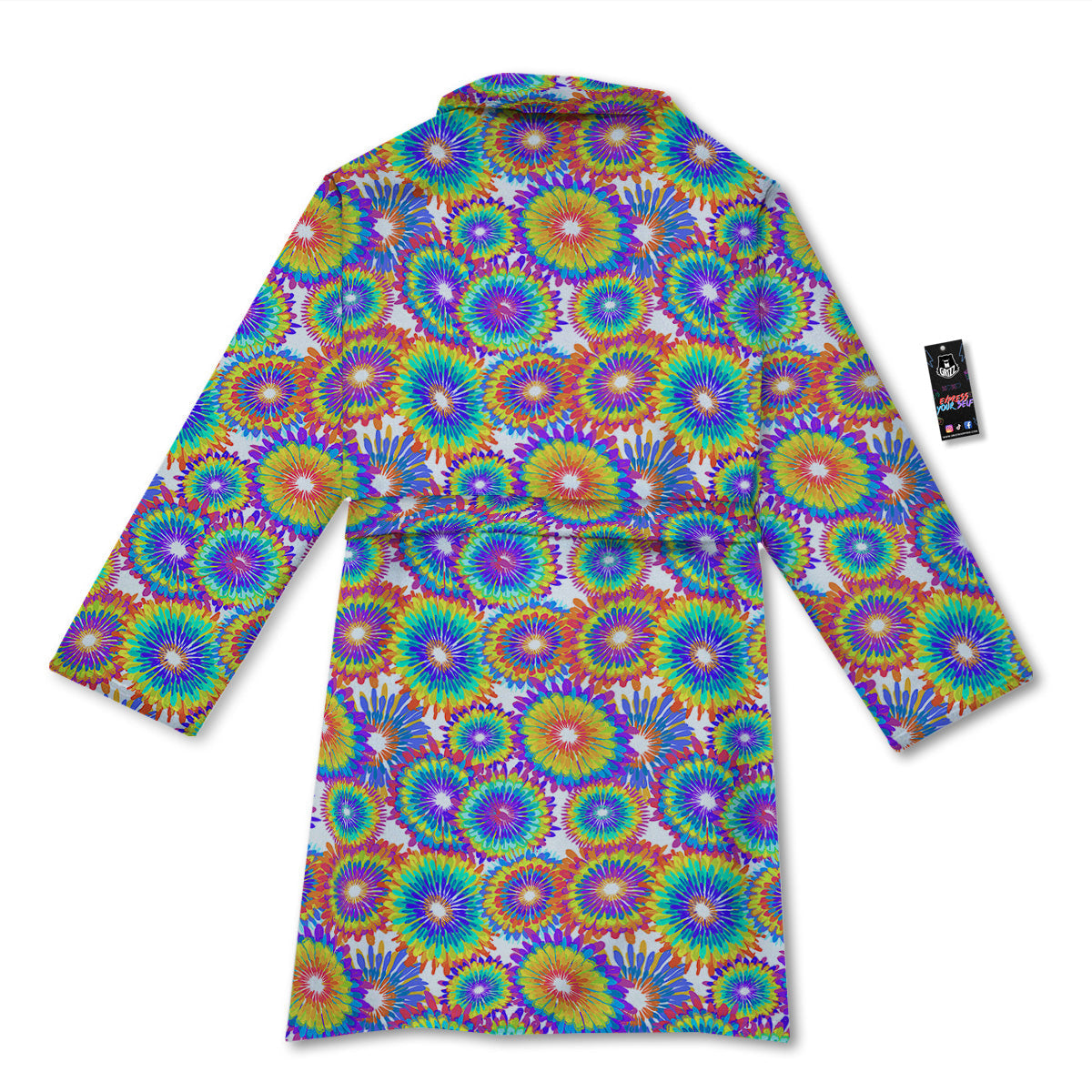 Abstract Sunflower Colorful Print Pattern Bathrobe-grizzshop