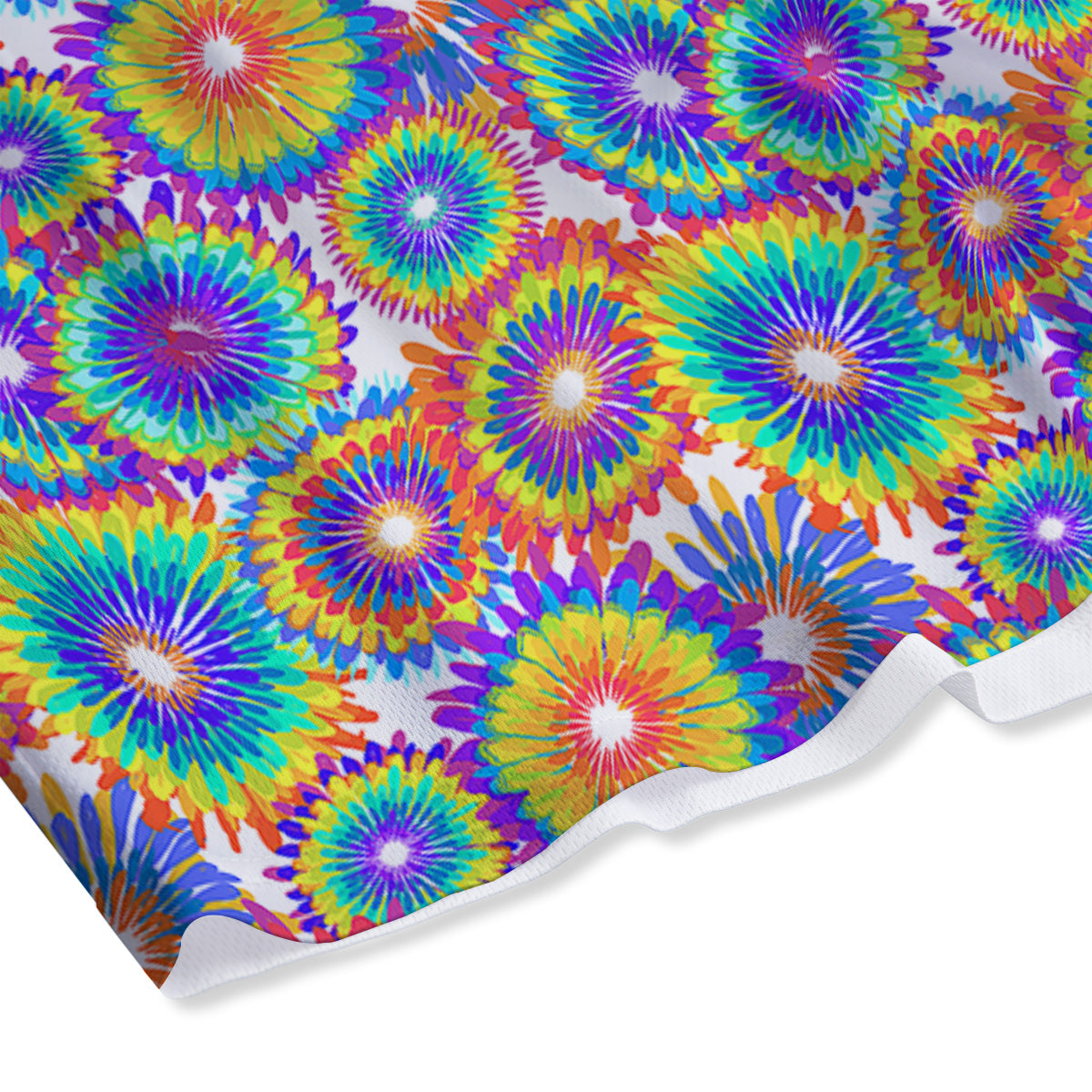 Abstract Sunflower Colorful Print Pattern Mesh Shorts-grizzshop