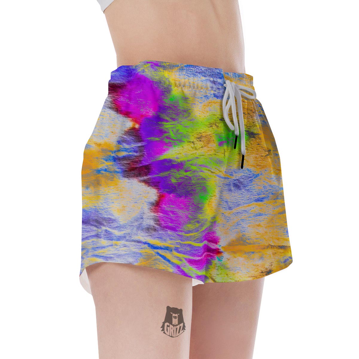 Abstract Tie Dye Women's Shorts-grizzshop
