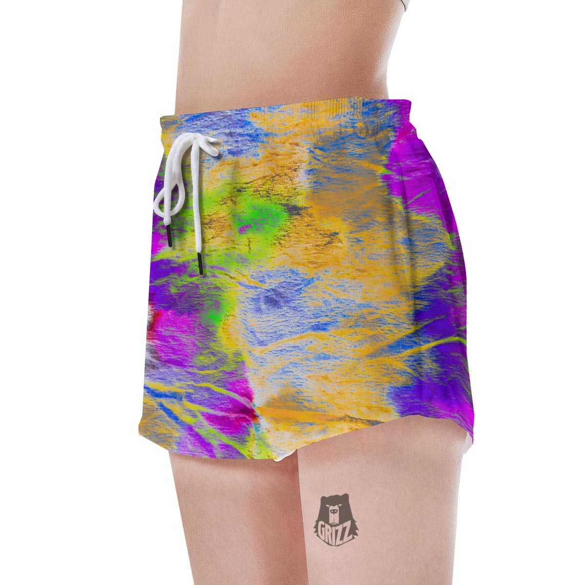 Abstract Tie Dye Women's Shorts-grizzshop