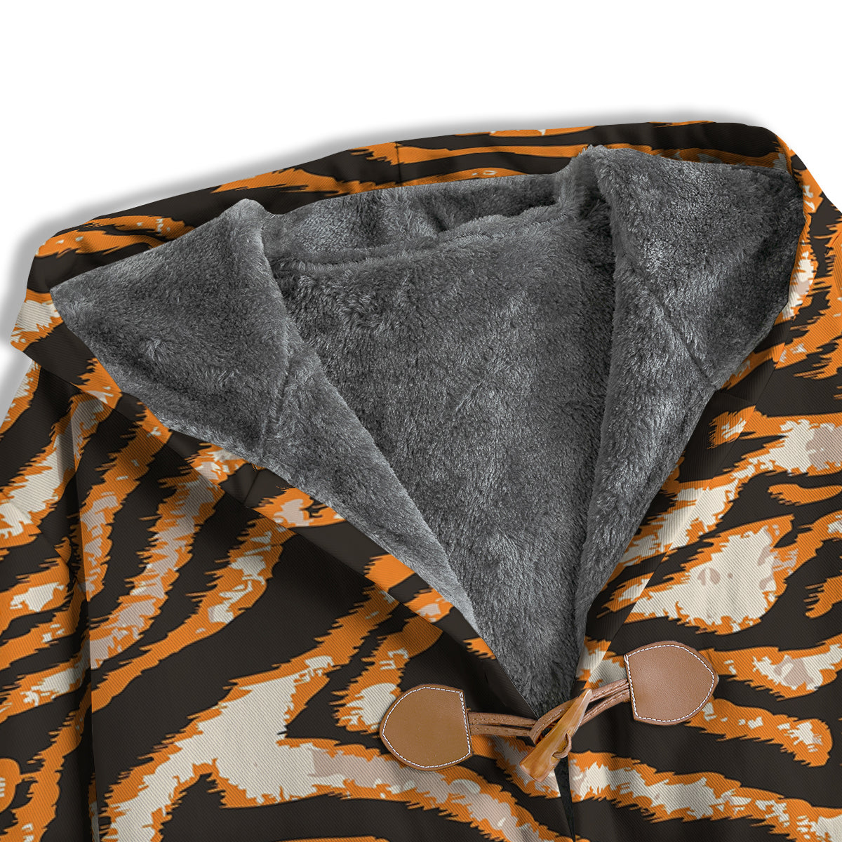 Abstract Tiger Skin Grunge Print Men's Windbreaker Jacket-grizzshop