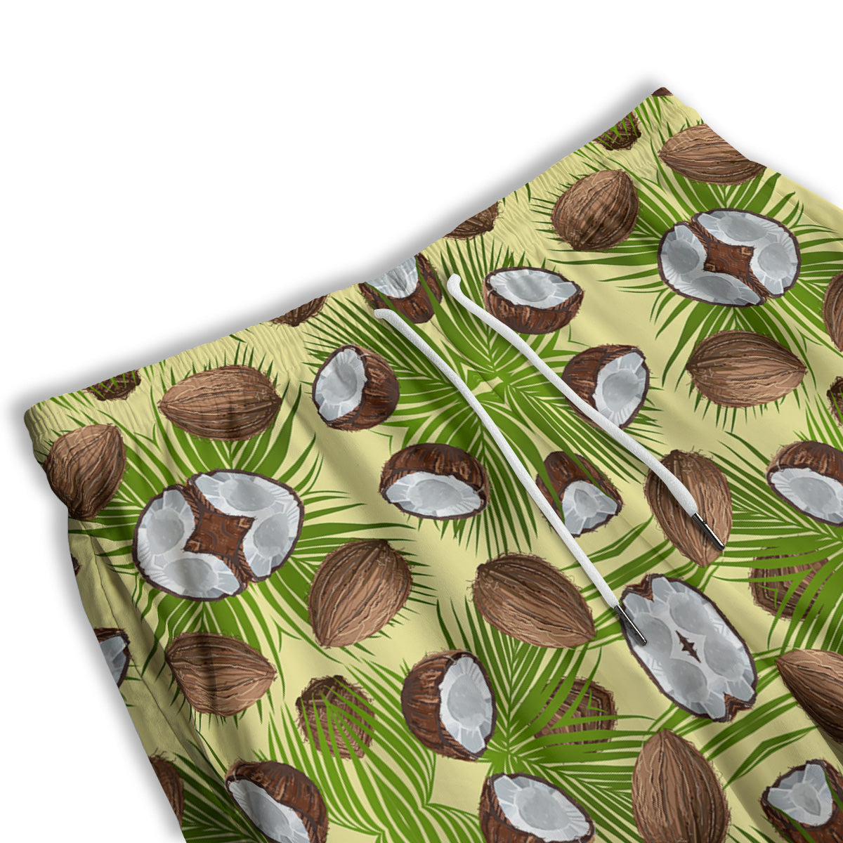 Abstract Tropical Coconut Print Pattern Men's Athletic Shorts-grizzshop