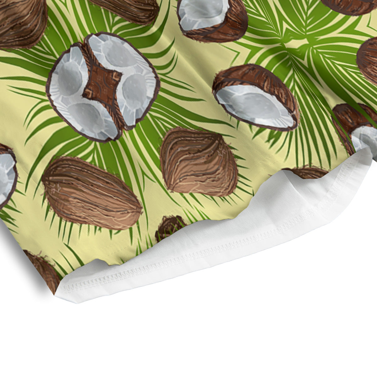 Abstract Tropical Coconut Print Pattern Men's Athletic Shorts-grizzshop