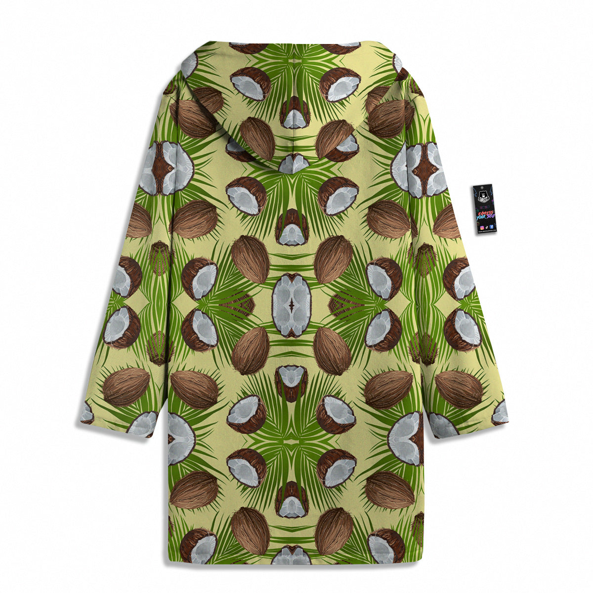Abstract Tropical Coconut Print Pattern Men's Windbreaker Jacket-grizzshop