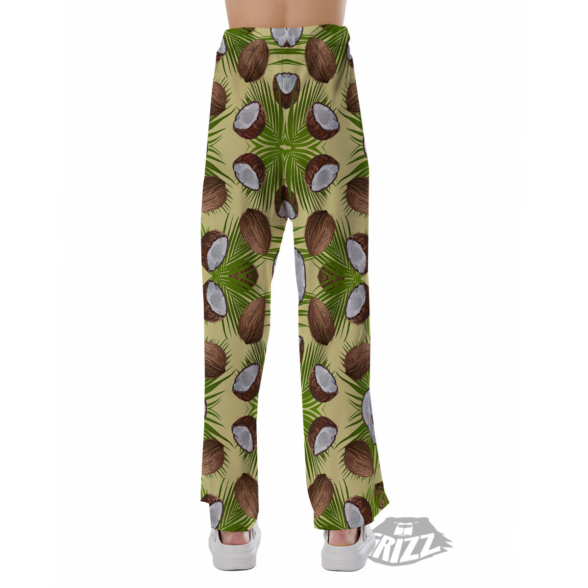 Abstract Tropical Coconut Print Pattern Pajama Pants-grizzshop