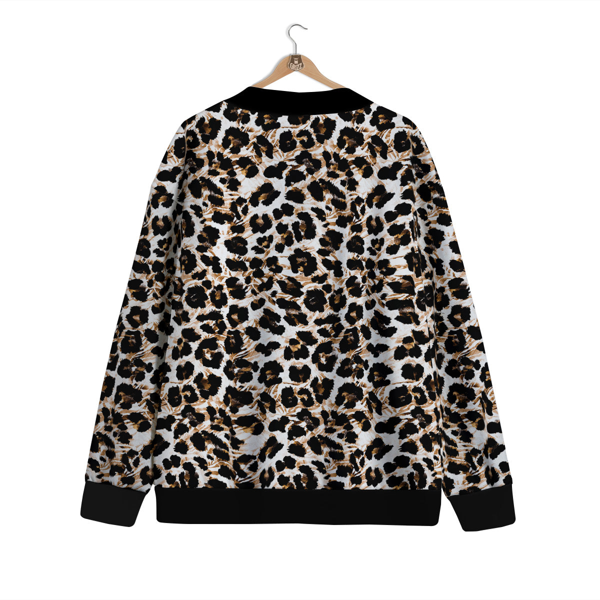 Abstract Watercolor Leopard Print Pattern Cardigan-grizzshop