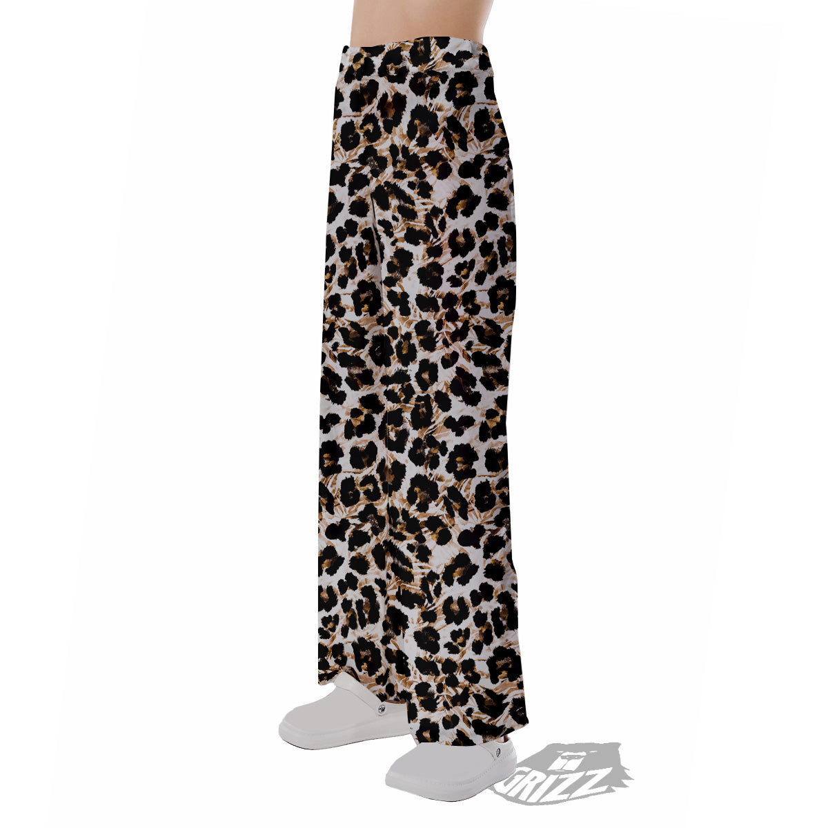 Abstract Watercolor Leopard Print Pattern Pajama Pants-grizzshop