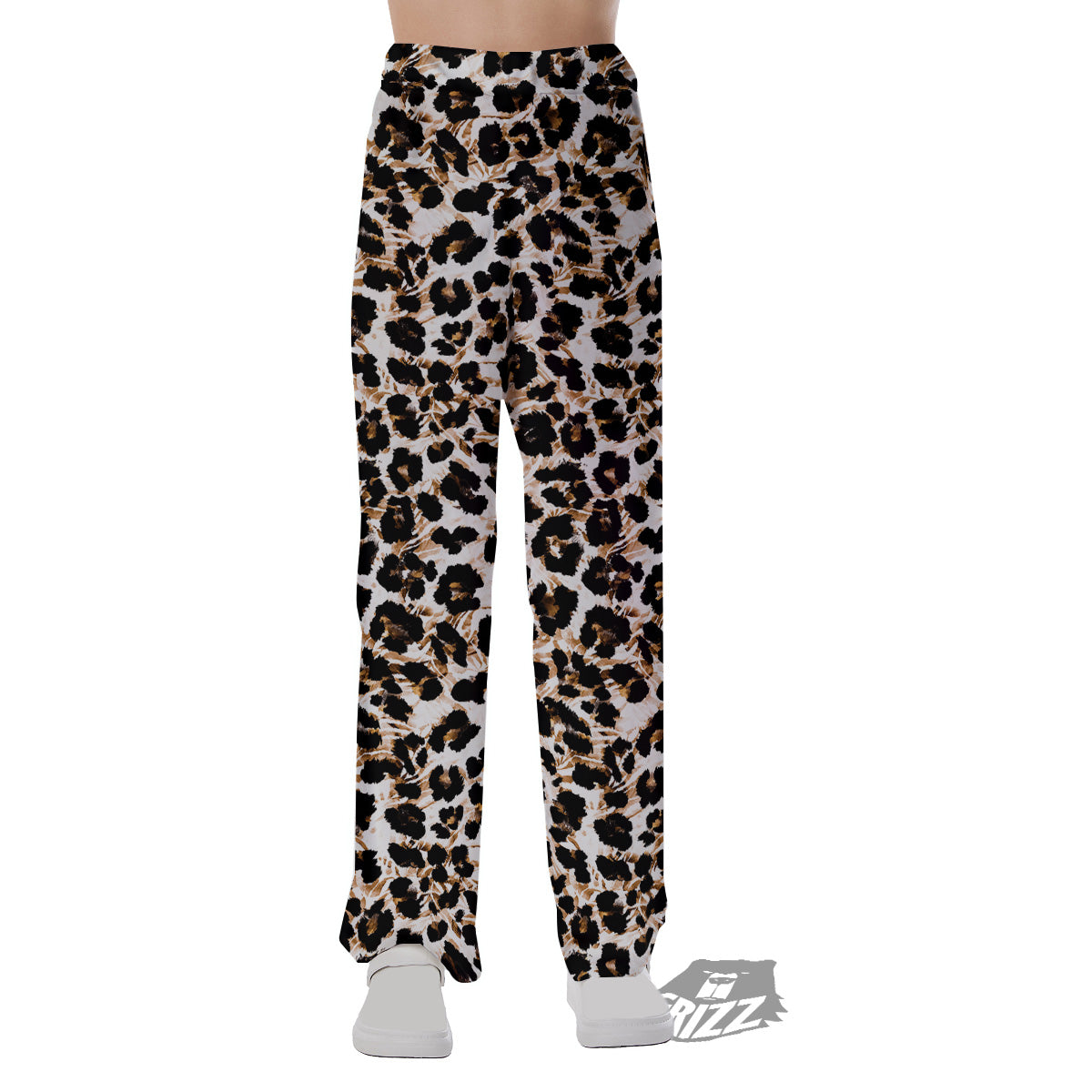 Abstract Watercolor Leopard Print Pattern Pajama Pants-grizzshop