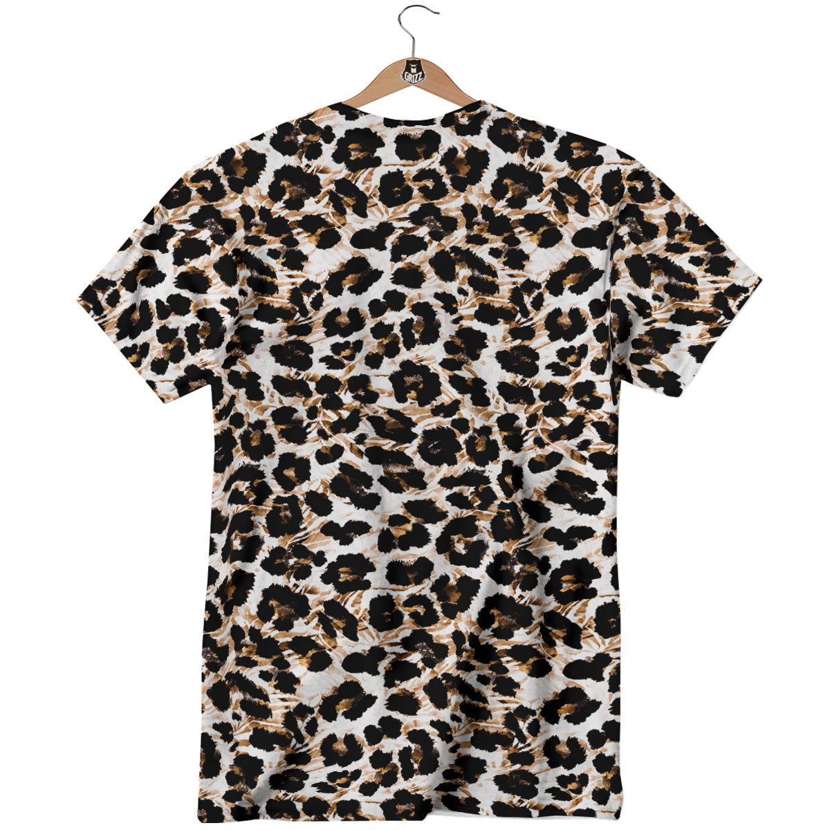 Abstract Watercolor Leopard Print Pattern T-Shirt-grizzshop