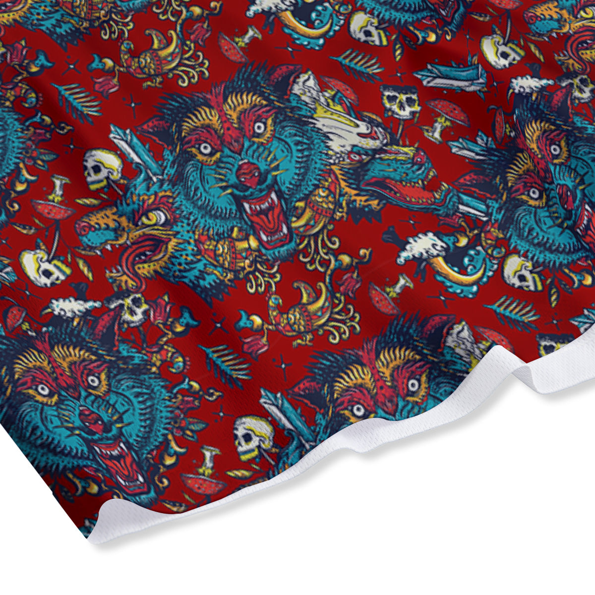 Bird Of Paradise Ethnic Print Pattern Mesh Shorts