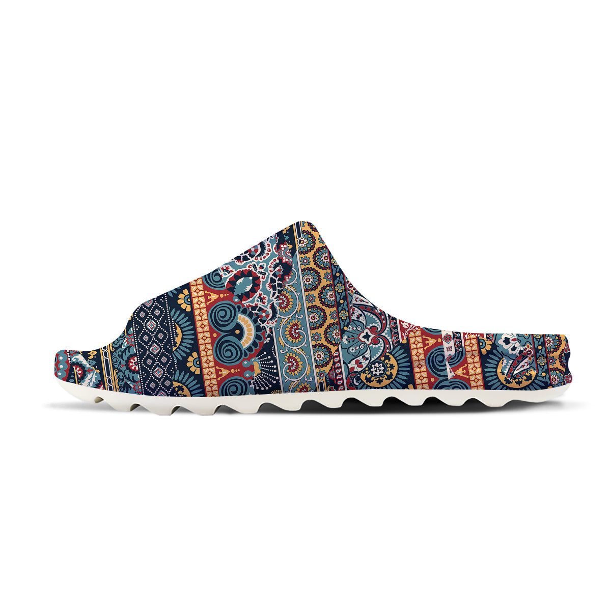 Abstract Arabian Paisley Print Sandals-grizzshop