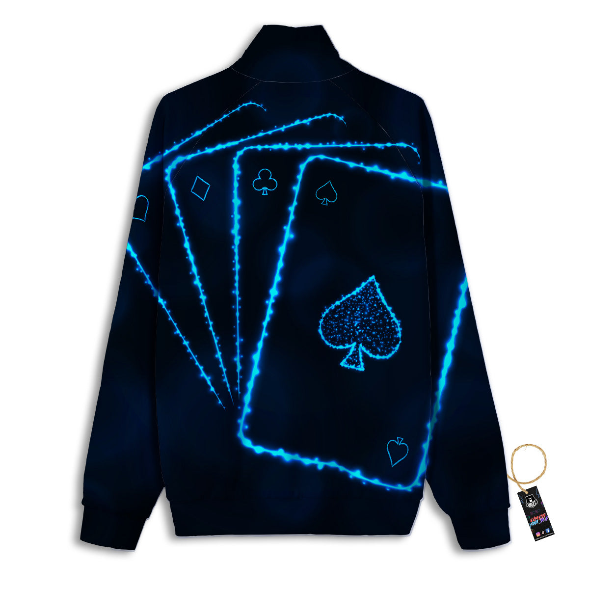 Ace Card Blue Print Track Jacket-grizzshop