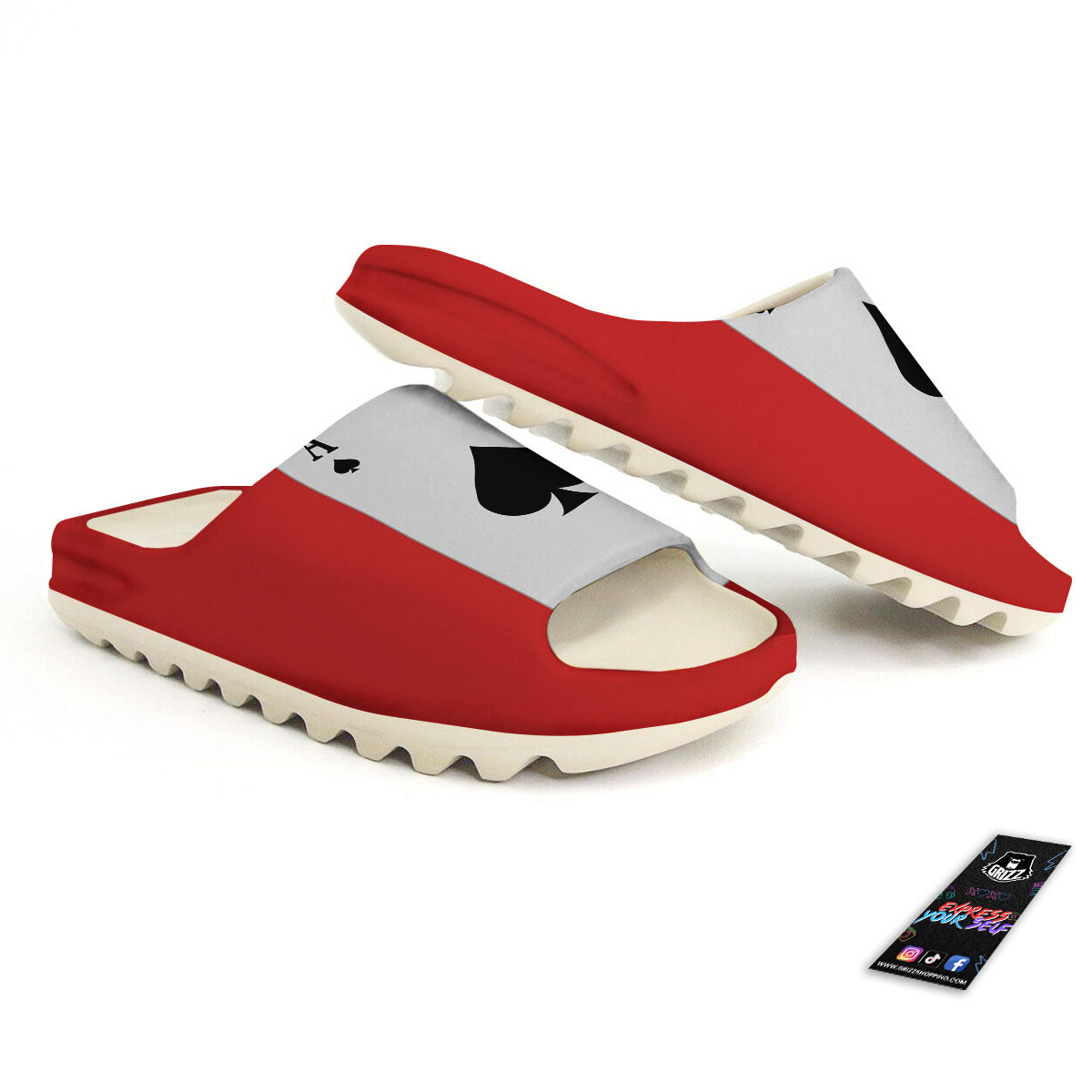 Ace Cards Print Sandals-grizzshop