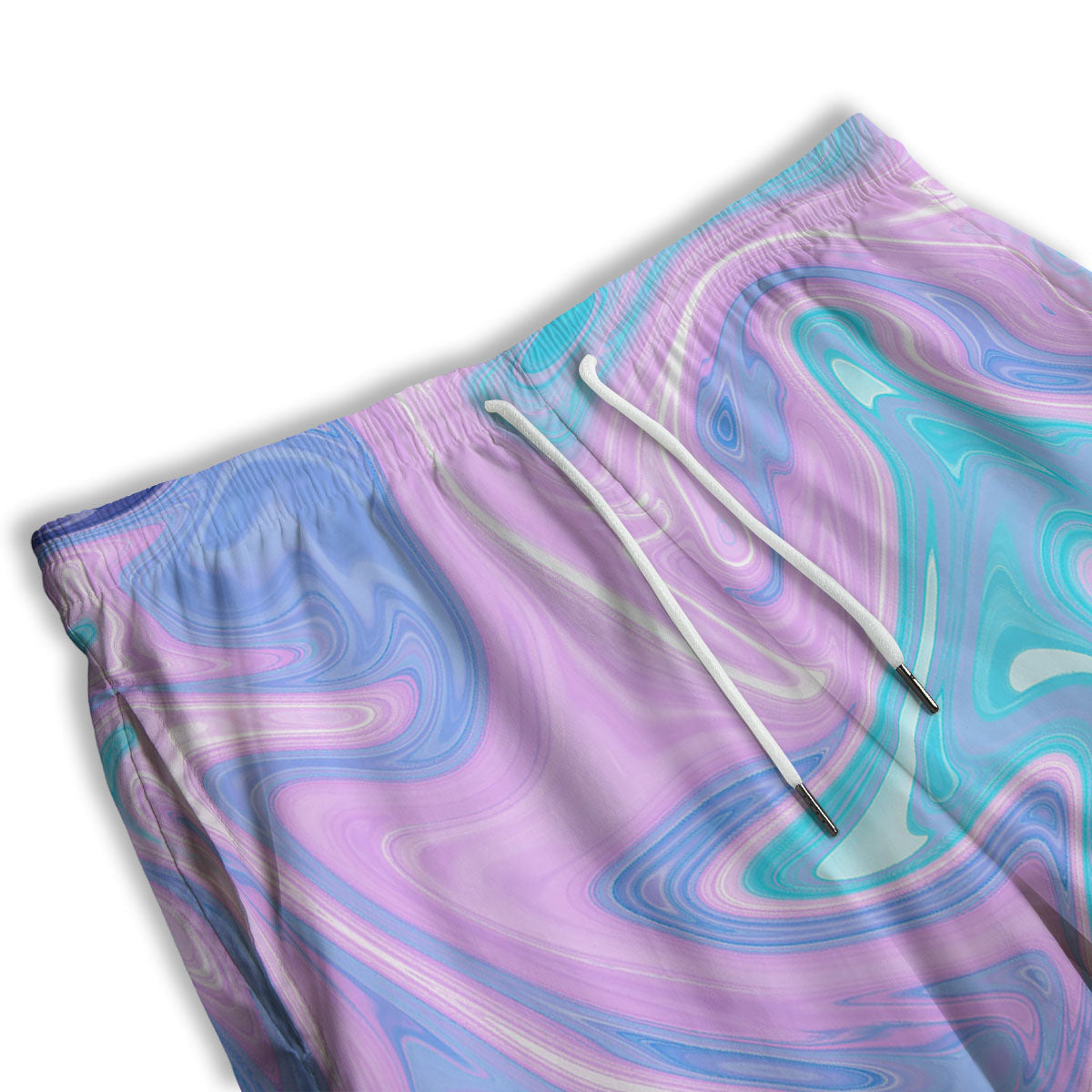 Acid Melt Blue And Pink Print Men's Athletic Shorts