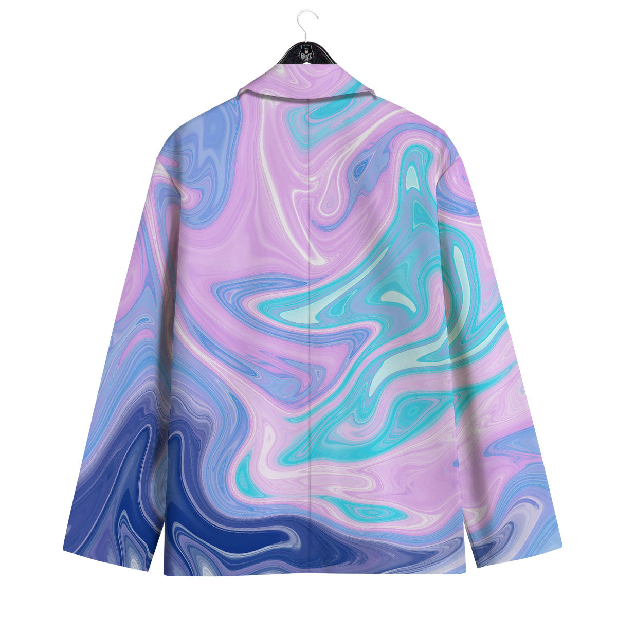 Acid Melt Blue And Pink Print Men's Sport Coat-grizzshop