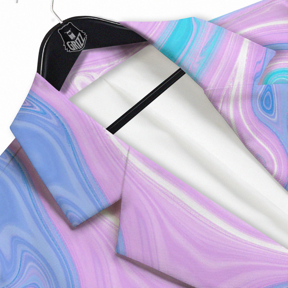 Acid Melt Blue And Pink Print Men's Sport Coat-grizzshop