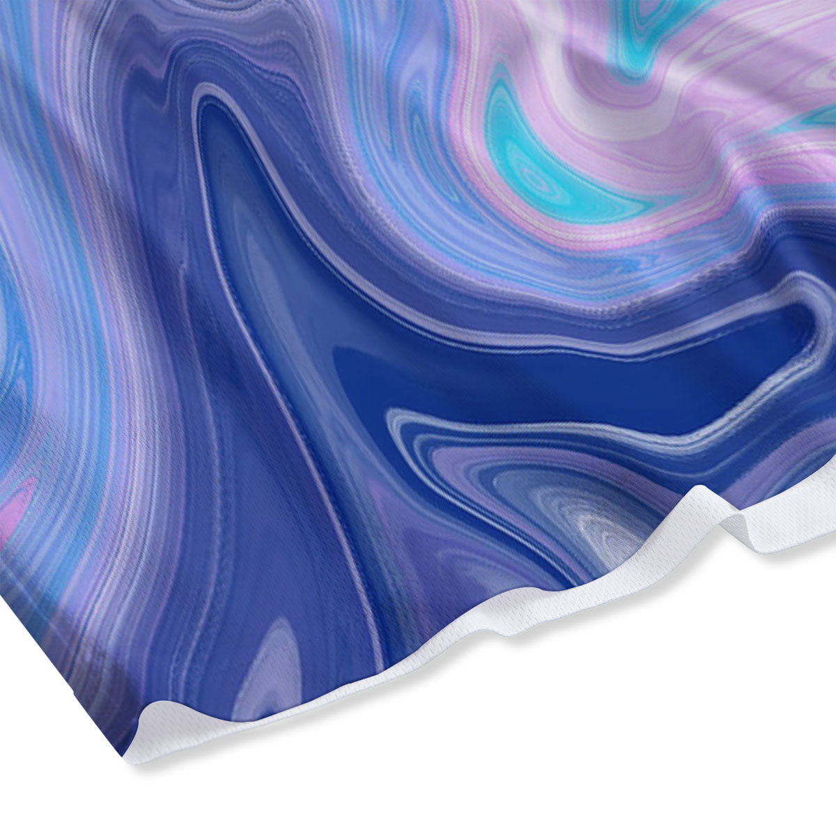 Acid Melt Blue And Pink Print Mesh Shorts