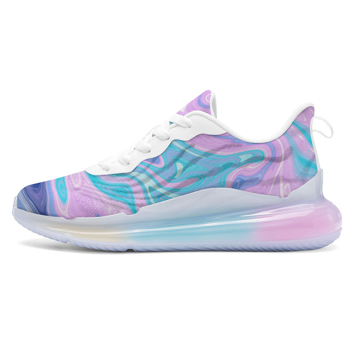 Acid Melt Blue And Pink Print Running Sneakers-grizzshop