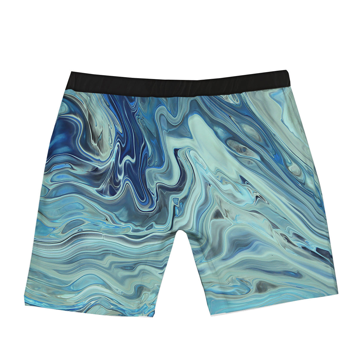 Acid Melt Blue Ocean Print Boxer Briefs-grizzshop