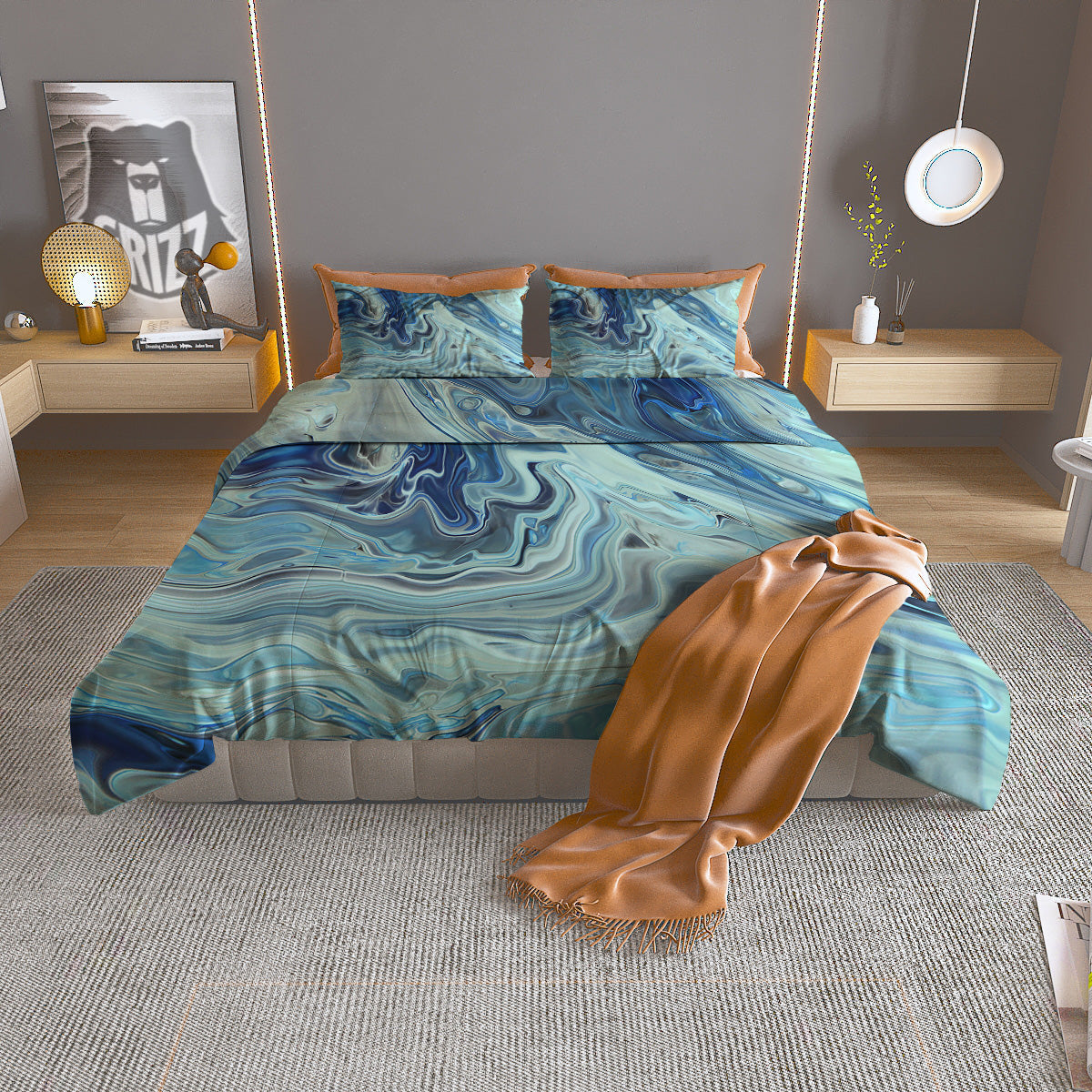 African Ethnic Girl Print Duvet Cover Bedding Set