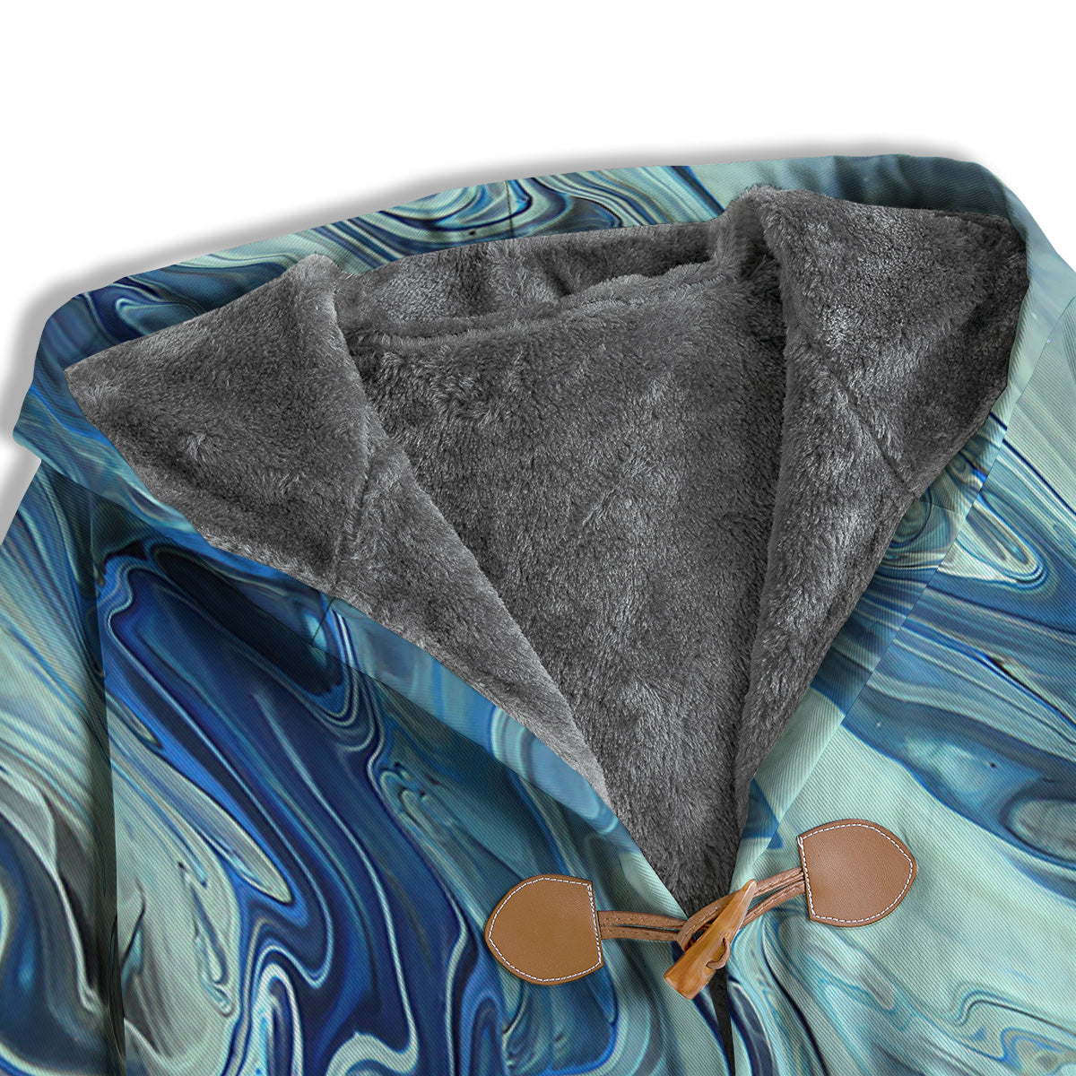Acid Melt Blue Ocean Print Men's Windbreaker Jacket-grizzshop