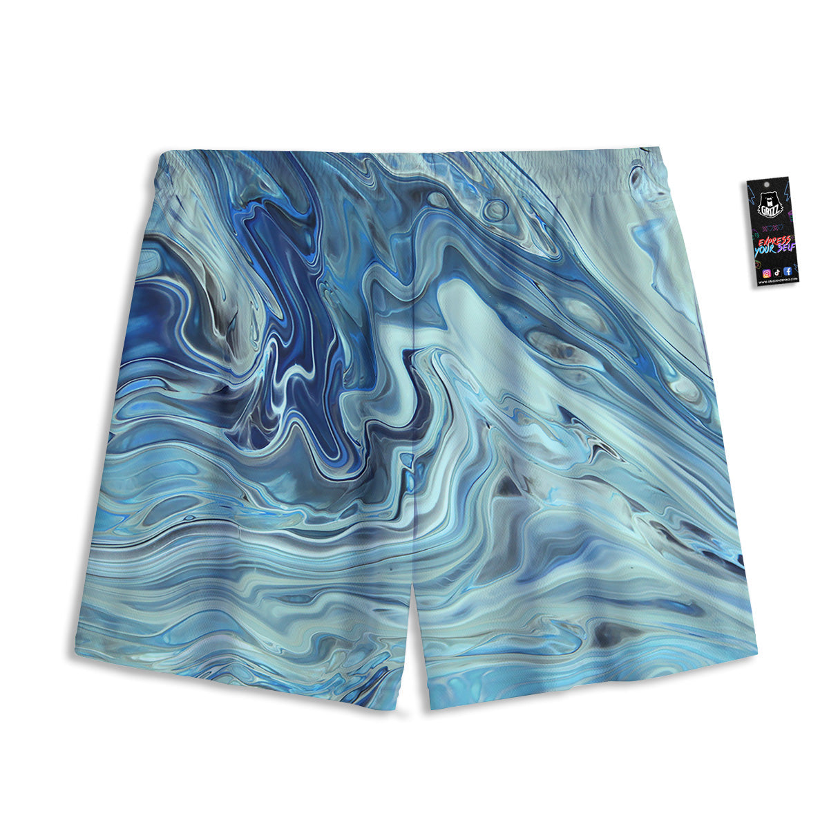 African Ethnic Girl Print Mesh Shorts