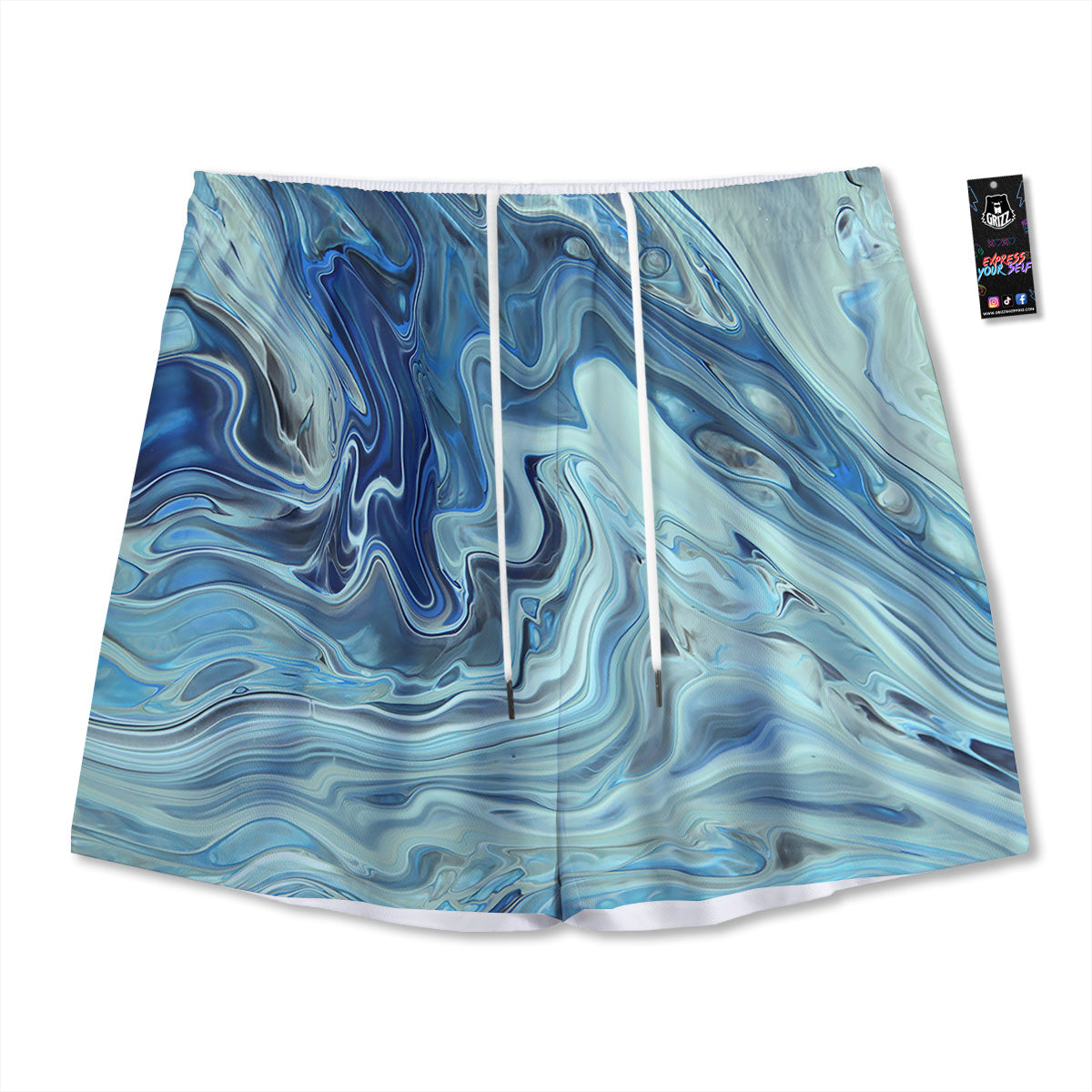 African Ethnic Girl Print Mesh Shorts