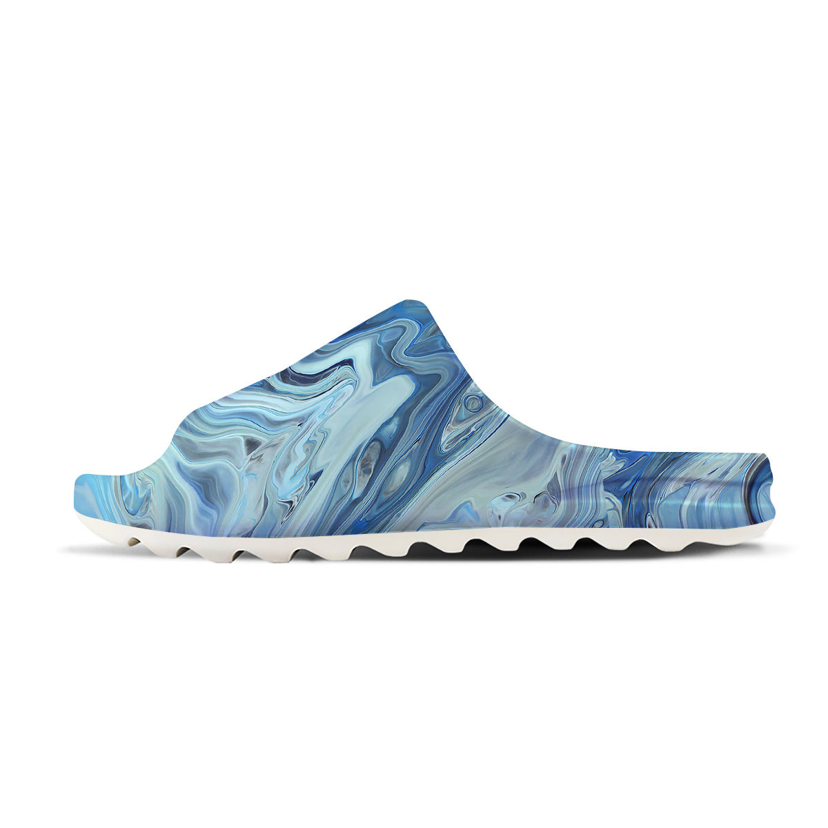 Acid Melt Blue Ocean Print Sandals-grizzshop