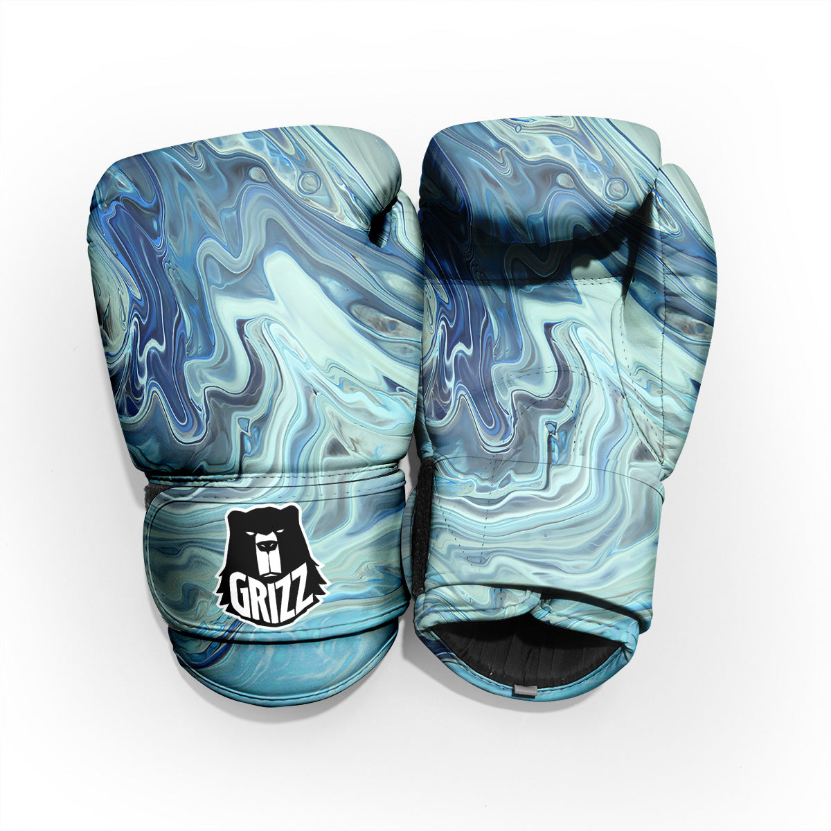 Acid Melt Blue Ocean Print Pro Boxing Glove
