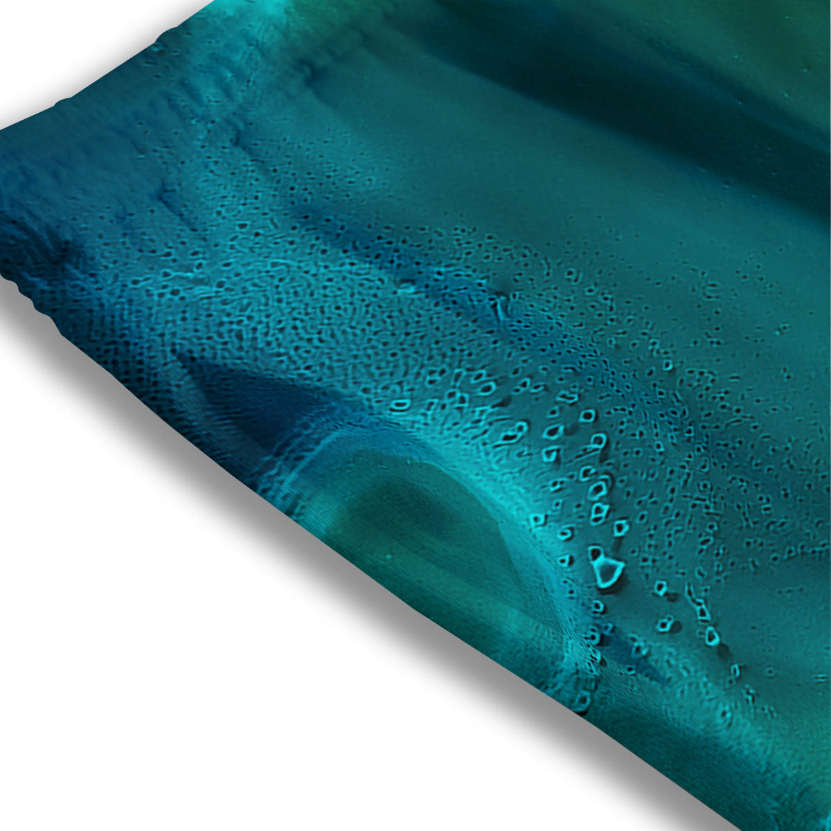 Acid Melt Green And Turquoise Print Mesh Shorts