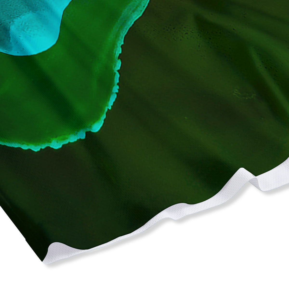 Acid Melt Green And Turquoise Print Mesh Shorts