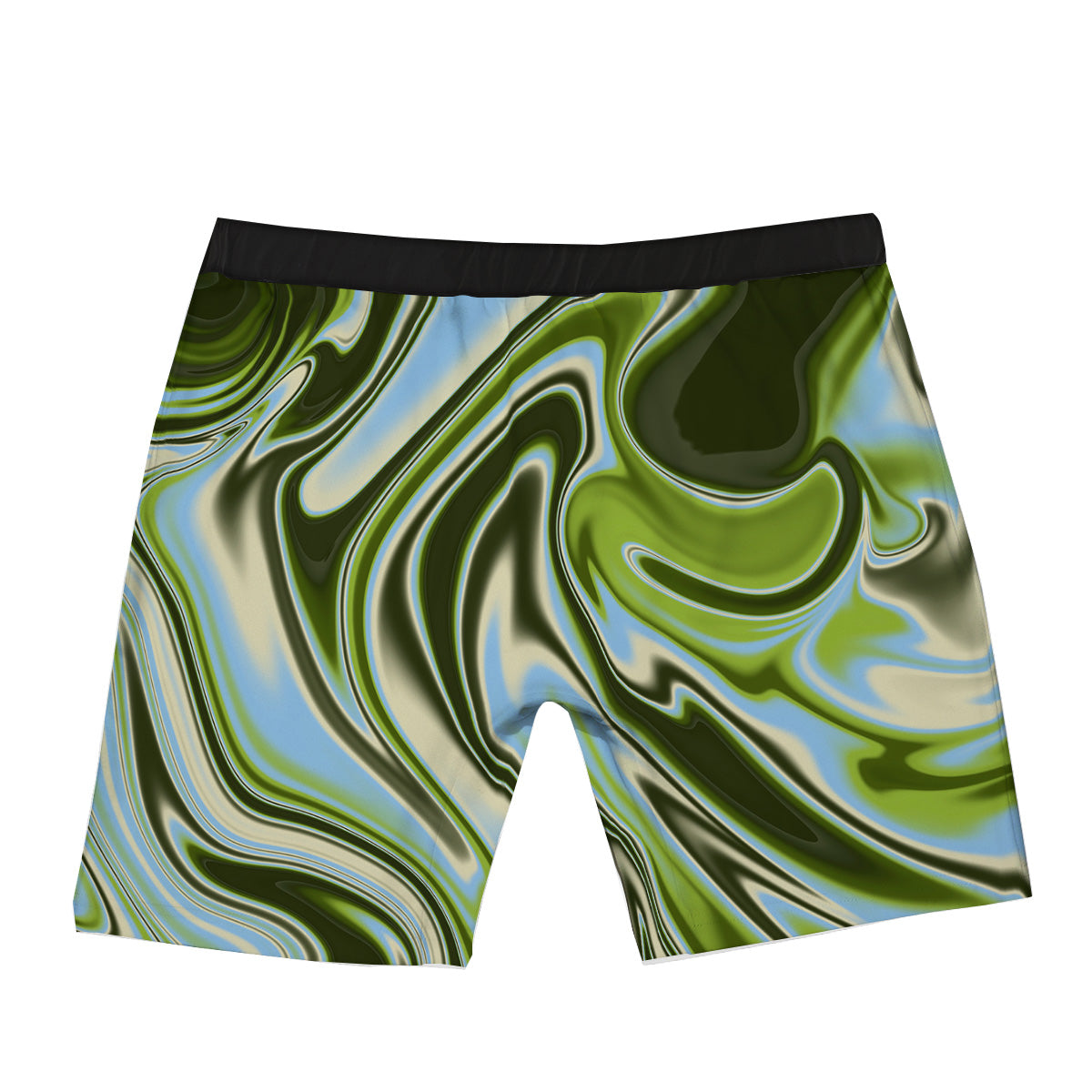 Acid Melt Green Print Boxer Briefs-grizzshop