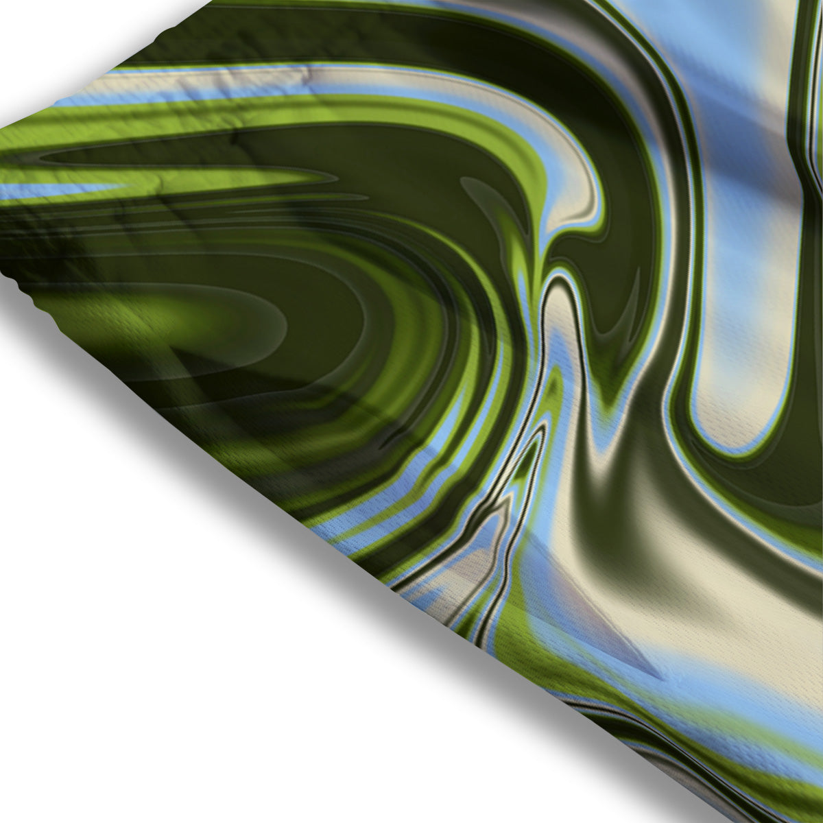 African Ethnic Green Print Mesh Shorts